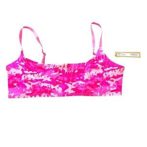 NWT Skims Signature Swim Corset Bikini Top in Pink Camo Sz XL